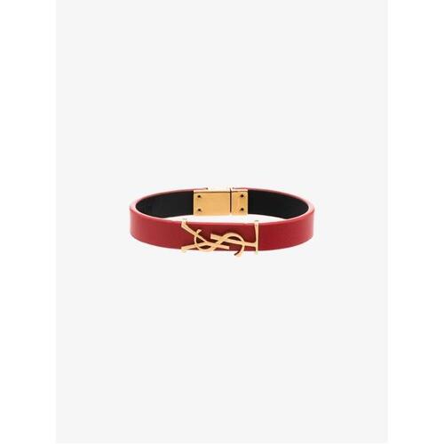 생로랑 여성 팔찌 Red Opyum leather bracelet 13989180_559355BL40J