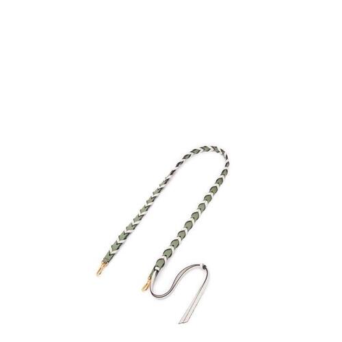 로에베 여성 기타액세서리 Thin braided strap in classic calfskin Light Avocado/Soft White C073S49X01-4846