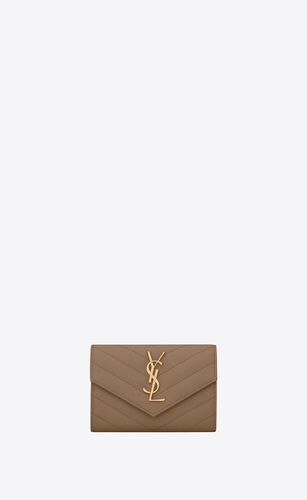 생로랑 여성 반지갑 414404BOW012346 cassandre matelasse small envelope wallet in grain de poudre embossed leather