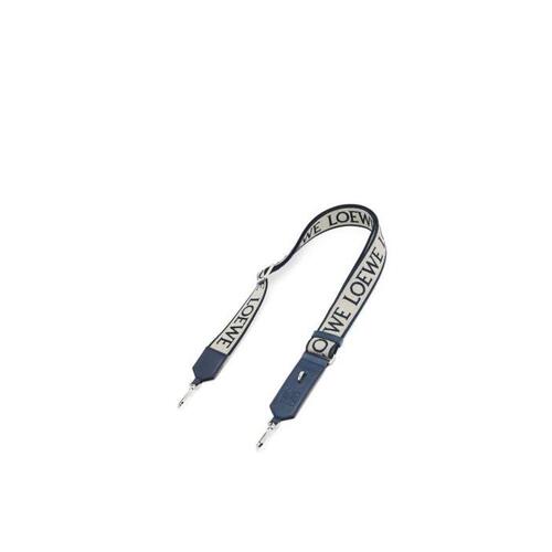 로에베 여성 기타액세서리 D ring strap in Anagram jacquard&amp;calfskin Deep Navy C073R53X01-5544
