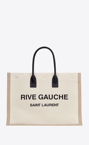 생로랑 남성 토트백 탑핸들백 509415FAABR9054 rive gauche large tote bag in printed canvas and leather