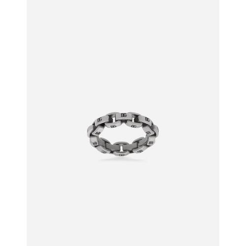 돌체앤가바나 남성 반지 Chain ring with DG logos WRO5P6W1111G7657
