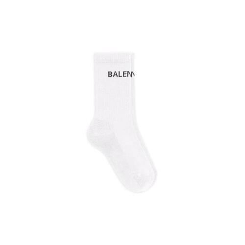 발렌시아가 여성 양말 Womens Balenciaga Socks in White/black 521232372B49060