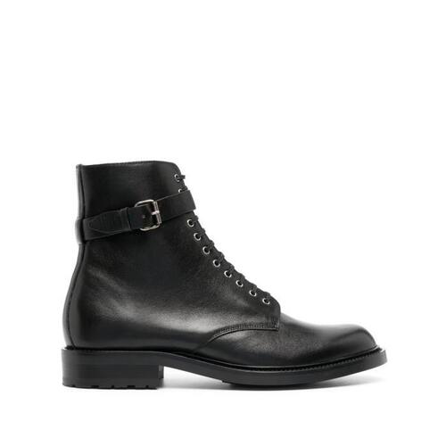 생로랑 여성 부츠 black Hanot leather ankle boots 18430304_71123400E00