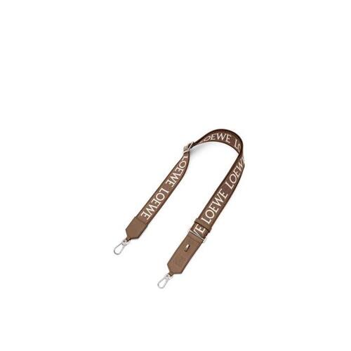 로에베 여성 기타액세서리 D ring strap in Anagram jacquard&amp;calfskin Winter Brown C073R53X01-8721