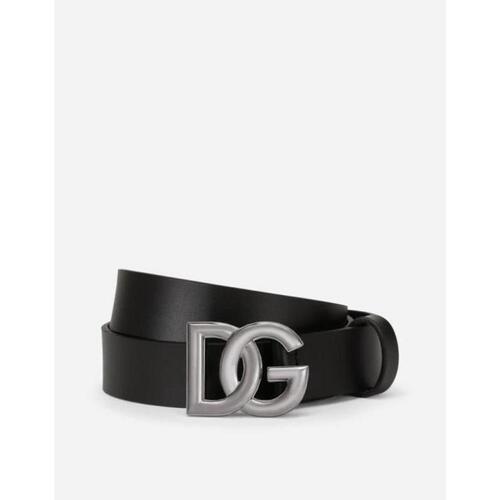 돌체앤가바나 남성 벨트 Lux leather belt with crossover DG logo buckle BC4645AX62280999