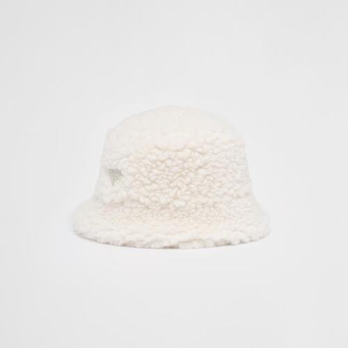 프라다 여성 모자 1HC137_2FLI_F0018 Wool and cashmere bucket hat