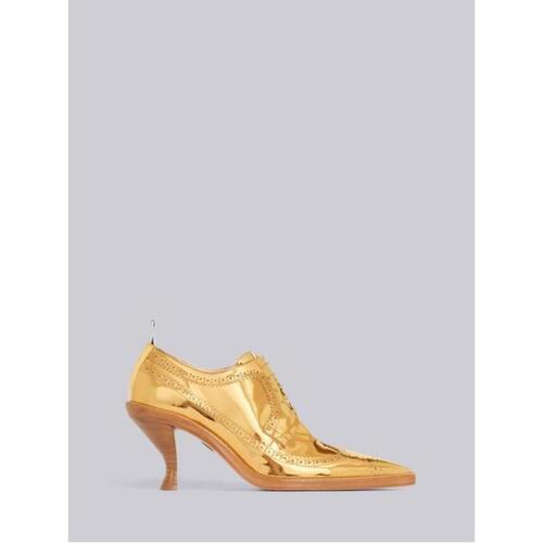 톰브라운 여성 부츠 Gold Specchio Calf Leather 75mm Curved Heel Longwing Brogue FFH223A-07476-715