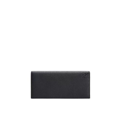 로에베 남성 지갑 Long horizontal wallet in soft grained calfskin Black C660978X01-1100
