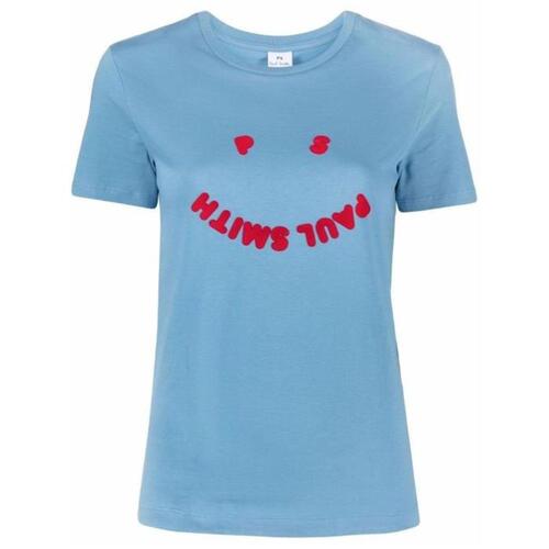폴스미스 여성 블라우스 셔츠 로고 크루 넥 티셔츠 W2RG799FP2453