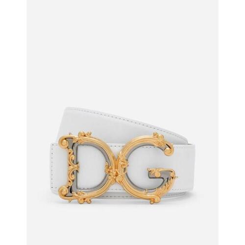 돌체앤가바나 여성 벨트 Leather belt with baroque DG logo BE1517AZ83180001