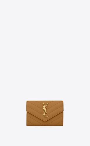 생로랑 여성 반지갑 414404BOW012516 cassandre matelasse small envelope wallet in grain de poudre embossed leather