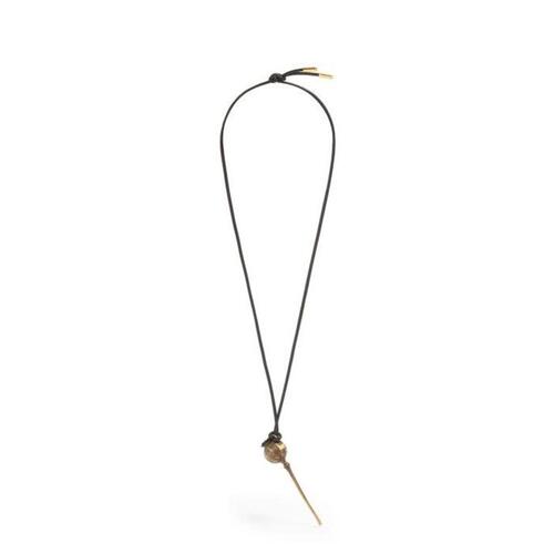 로에베 남성 목걸이 Poppy seed pendant in brass&amp;enamel Bronze J894241X05