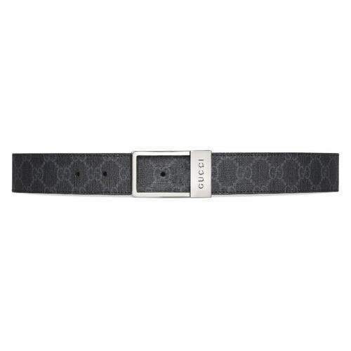 구찌 남성 벨트 722370 KGD0N 1000 GG belt with rectangular buckle