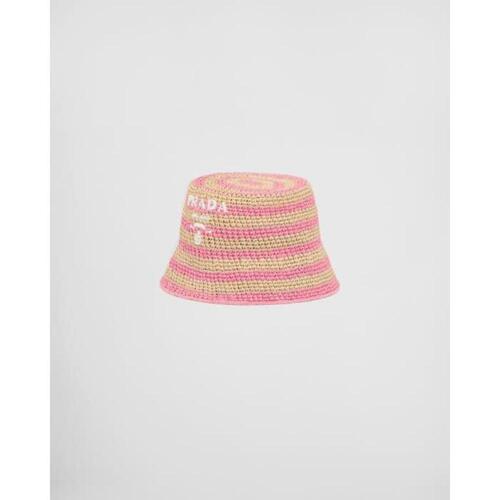 프라다 여성 모자 1HC137_2D1N_F0NJX Crochet bucket hat