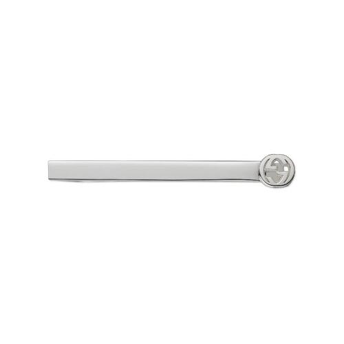 구찌 여성 주얼리 499061 J8400 8106 Tie bar in silver with interlockingG