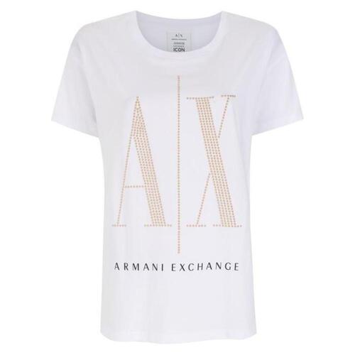 아르마니 여성 블라우스 셔츠 시퀸 로고 티셔츠 8NYTDXYJG3Z