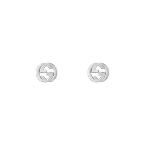 구찌 여성 귀걸이 479227 J8400 8106 Interlocking G earrings in silver