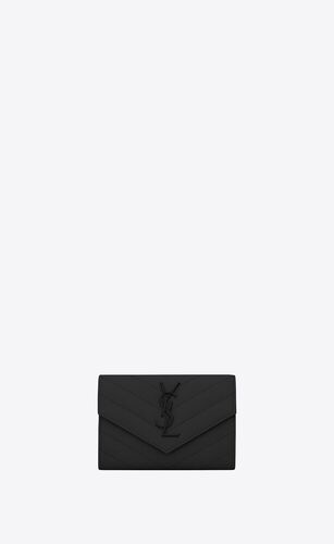 생로랑 여성 반지갑 414404BOW081000 cassandre matelasse small envelope wallet in grain de poudre embossed leather