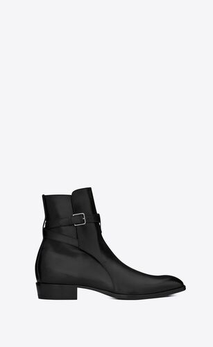 생로랑 남성 부츠 6634141YL001000 wyatt jodhpur boots in smooth leather