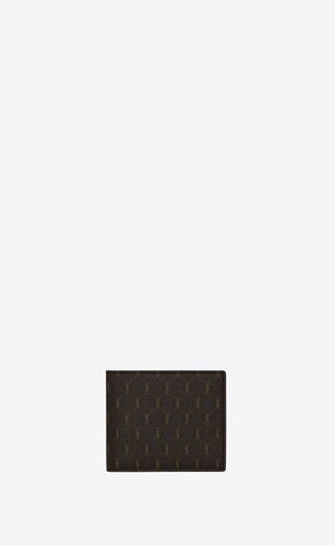생로랑 남성 지갑 6471512UY2W2166 le monogramme east/west wallet in cassandre canvas and smooth leather