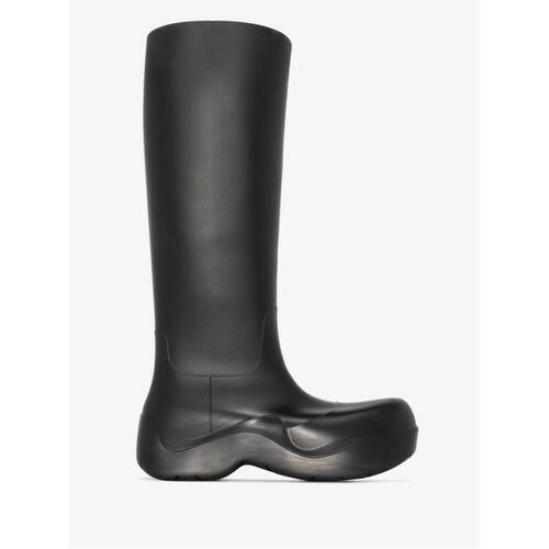 보테가베네타 여성 부츠 Black Puddle Knee High Rubber Boots 16779687_667222V00P0