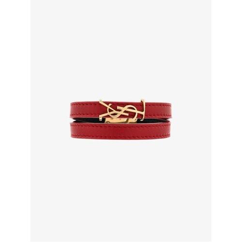 생로랑 여성 팔찌 red Opyum wrap leather bracelet 13388059_536073BL40J