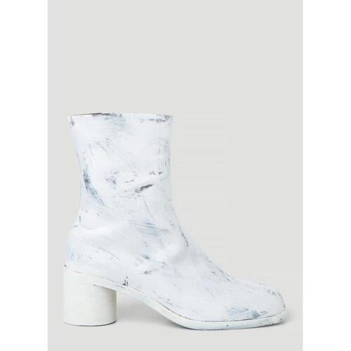 메종마르지엘라 남성 부츠 Tabi Painted Ankle Boots in White mla0145026wht