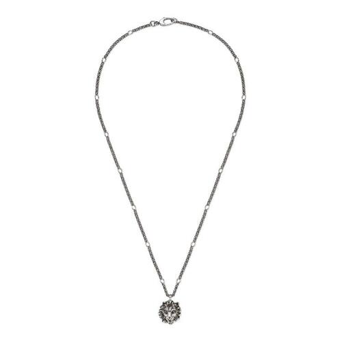 구찌 여성 목걸이 410673 I4601 8111 Necklace with lion head pendant
