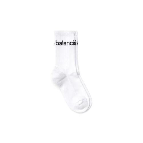 발렌시아가 여성 양말 Womens Bal.com Socks in White 744873372B49060