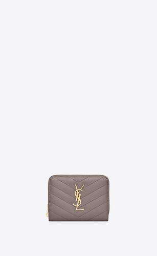생로랑 여성 반지갑 668288BOW011202 cassandre matelasse compact zip around wallet in grain de poudre embossed leather