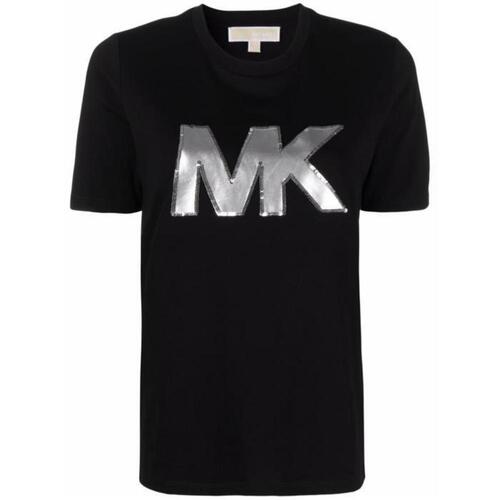 마이클코어스 여성 블라우스 셔츠 시퀸 장식 로고 티셔츠 MH150K497J