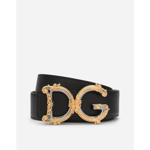 돌체앤가바나 여성 벨트 Leather belt with baroque DG logo BE1517AZ83180999
