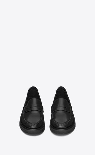 생로랑 여성 로퍼 레이스업 716556AO9VV1000 le loafer chunky penny slippers in smooth leather