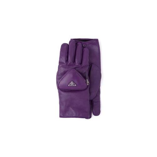프라다 여성 장갑 1GG141_2DWZ_F0106 Nappa leather gloves with pouch