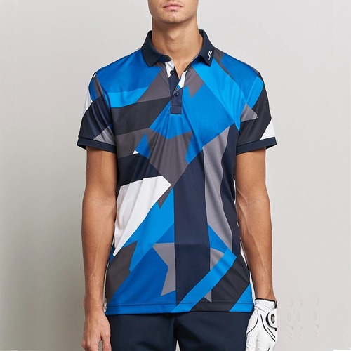 제이린드버그 남성 티셔츠 KV 프린트 폴로셔츠 골프웨어 블루 GMJT07068