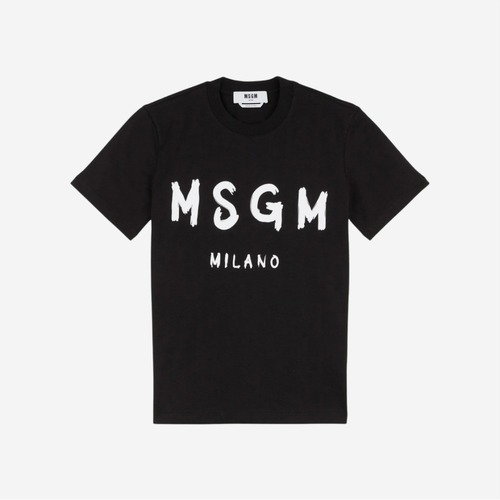 (W) 엠에스지엠 로고 코튼 티셔츠 블랙 2000MDM510-200002-99