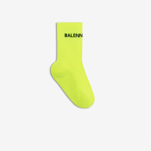 발렌시아가 남성 양말 Mens Balenciaga Socks in Yellow Fluo/silver 585526479B07260
