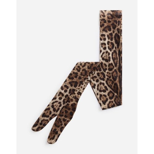 돌체앤가바나 여성 양말 Leopard print tights in tulle FC163AFSM4ZHY13M