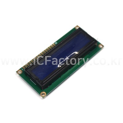아두이노 1602 LCD 모듈 블루(파랑)라이트/흰글씨 미납땜 (ICF0596)