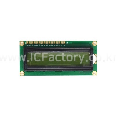 1602 LCD 모듈 그린(초록)라이트/검정글씨 (ICF1824)