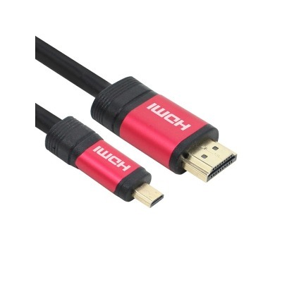 라즈베리파이4B HDMI to Micro HDMI 레드 메탈케이블 [Ver2.0] 1.5M [NX496]
