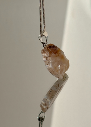 [925 Sliver] Natural gemstone necklace N.05