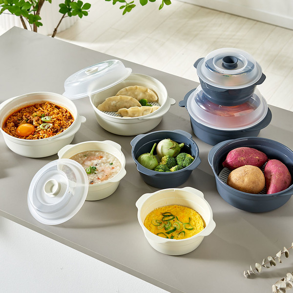 스팀쿡 찜기 전자레인지 용기 만두 라면용기
