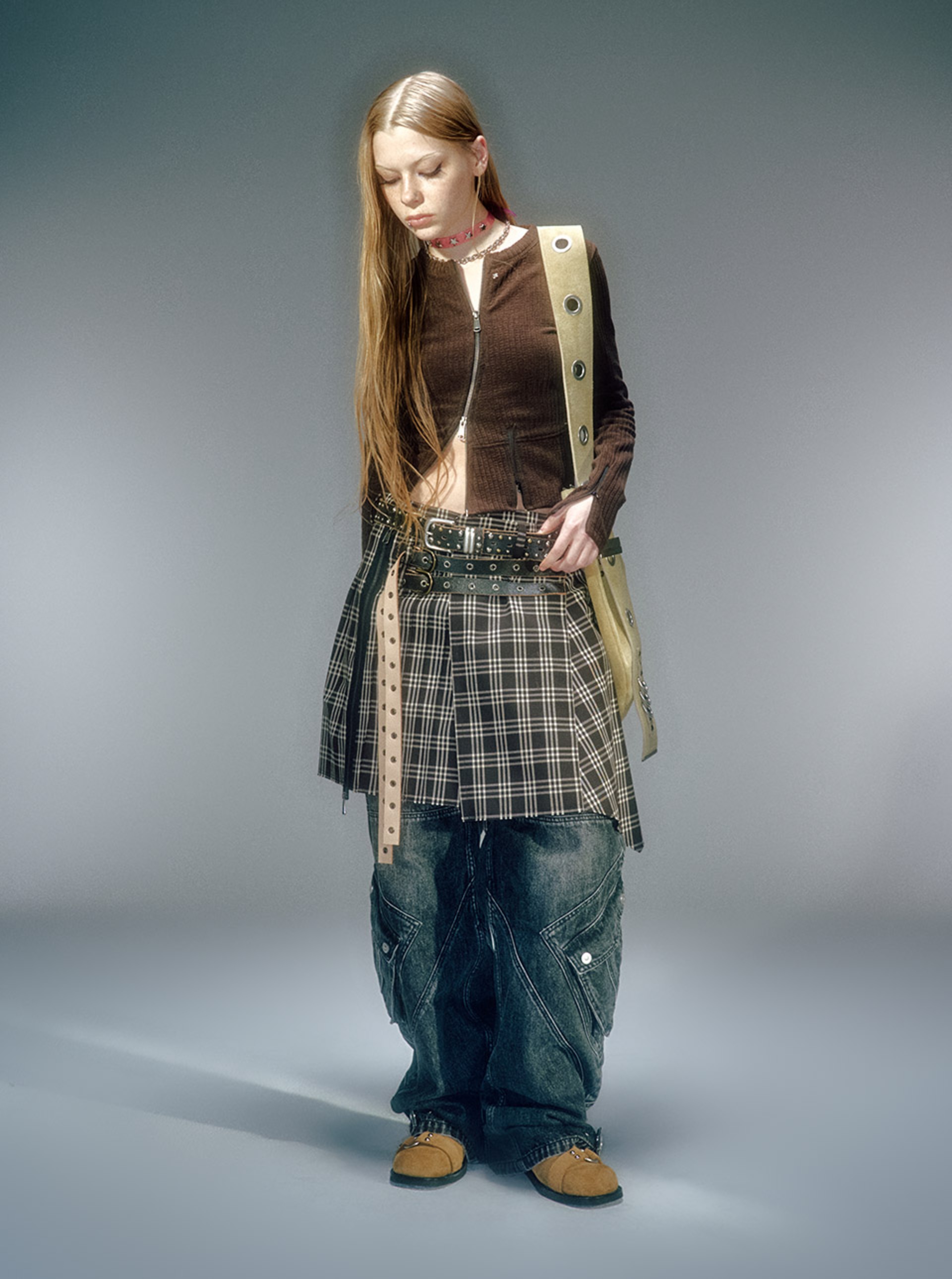 スカート VACANT Archive : 25SS / CAESARS BUCKLE LAP SKIRT (2COLORS) VACANT Archive VACANT Archive SS25 CAESARS BUCKLE LAP SKIRT