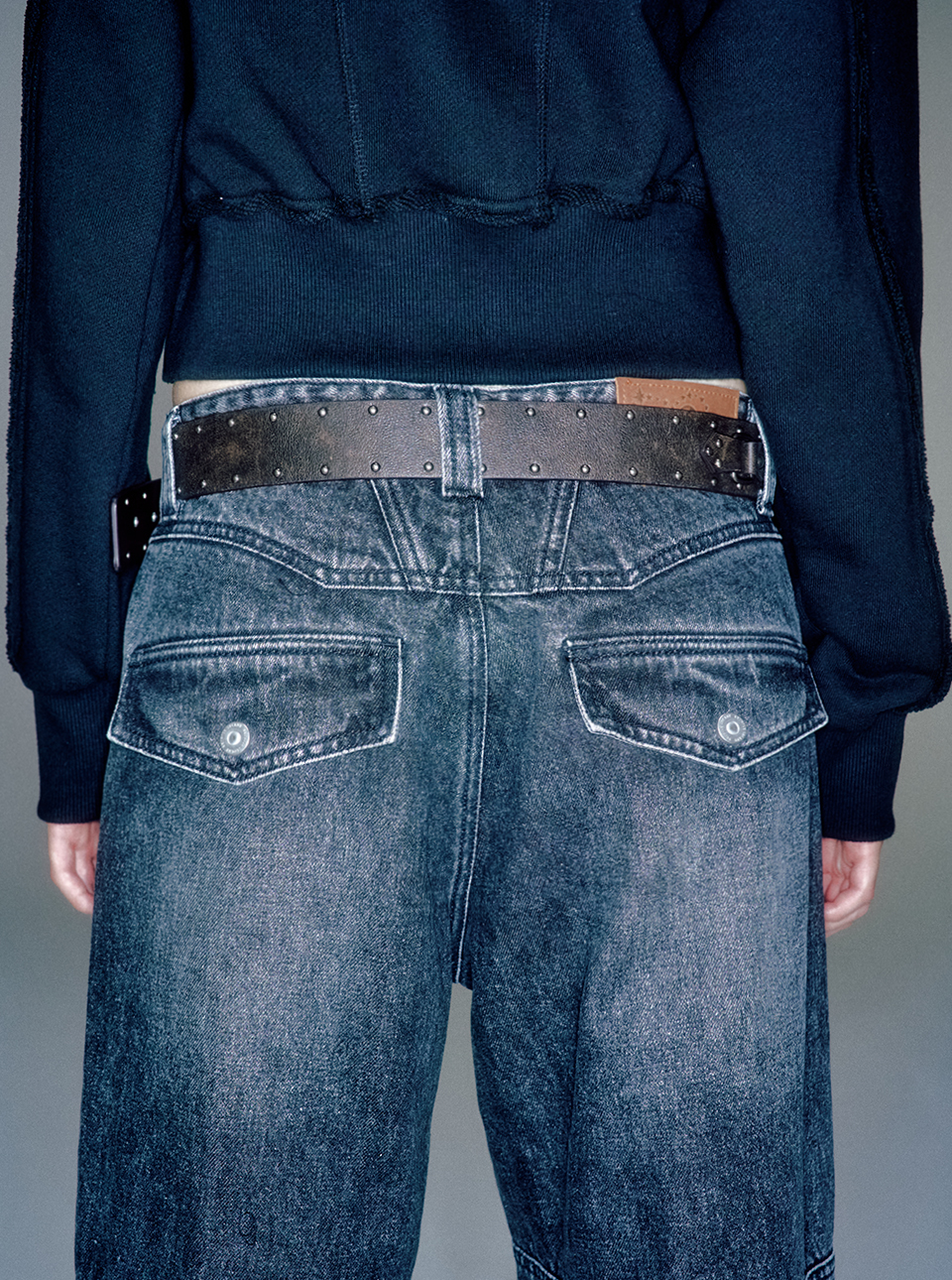 デニム・ジーパン VACANT Archive : 24FW / WOMEN SCOPPER X-POCKET CARGO DENIM WOMEN SCOPPER X-POCKET CARGO DENIM BLACK - vacantarchive