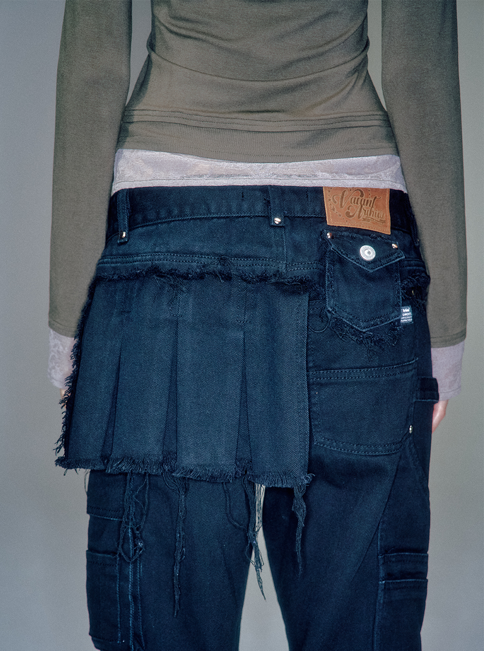RESTOCK) AARON LAYERED POCKET BELT BLACK - vacantarchive