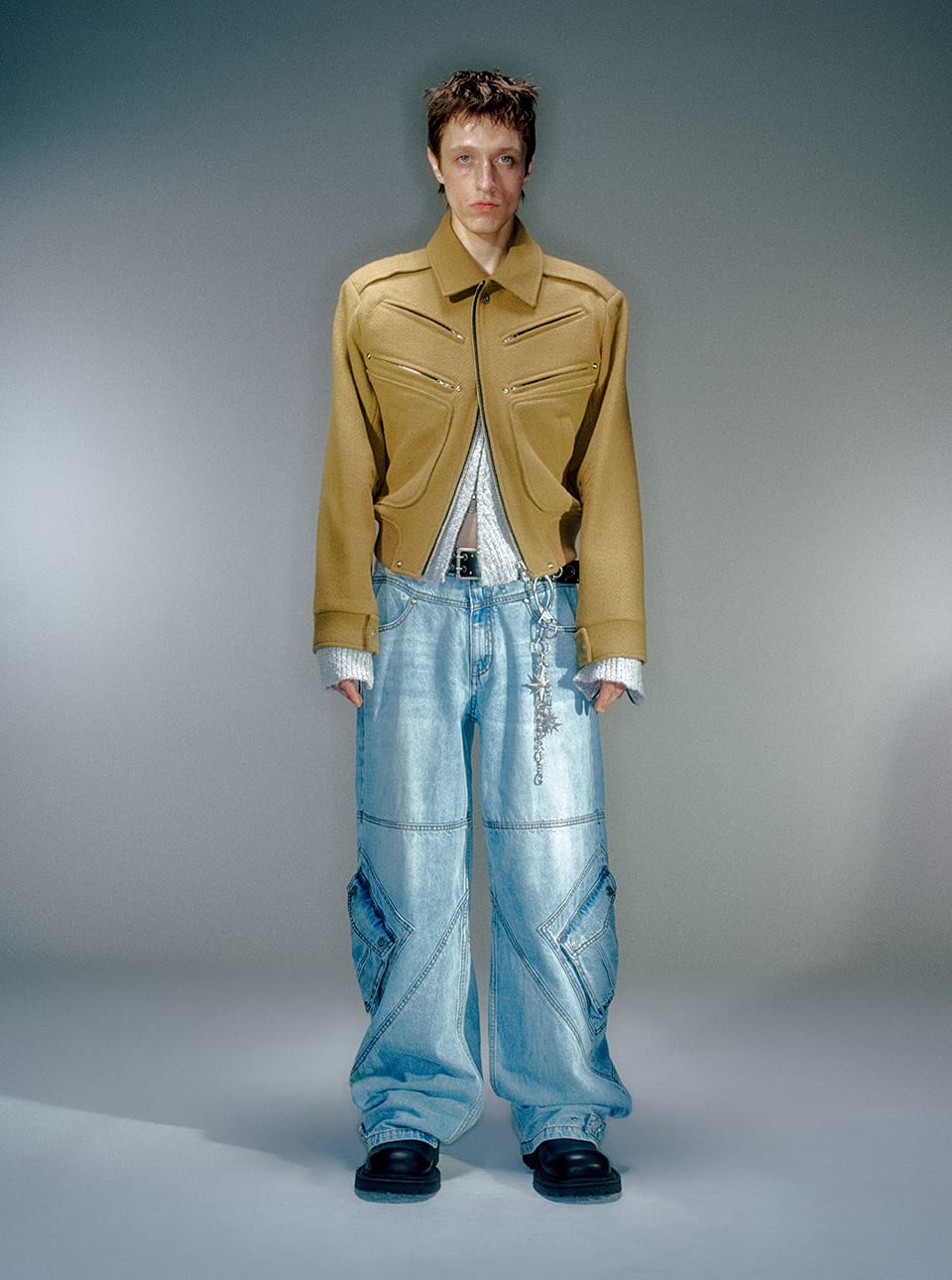 【VACANT Archive】関税/送料込み SCOPPER X-POCKET CARGO DENIM MEN SCOPPER X-POCKET CARGO DENIM LIGHT BLUE - vacantarchive