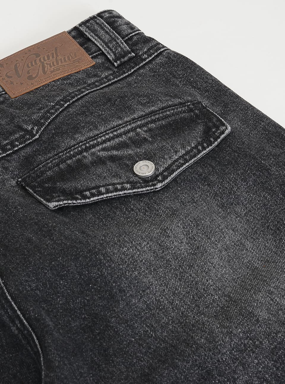 MEN SCOPPER X-POCKET CARGO DENIM BLACK - vacantarchive