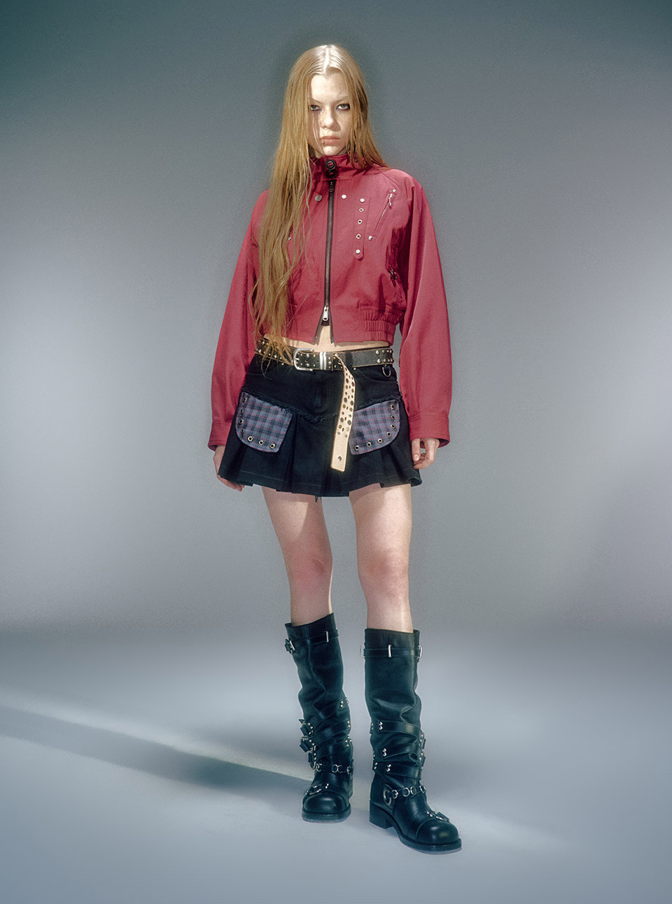 LISA PLEATS MINI SKIRT BLACK - vacantarchive